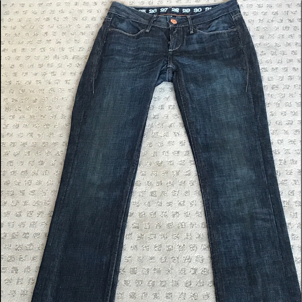 EARNEST SEWN DECCA DARK WASH STRAIGHT LEG JEANS 24